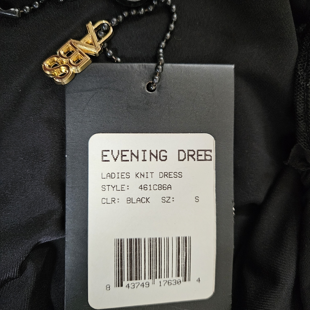 ABS Allen Schwartz Black One Sleeve Mini Dress - Picture 2 of 9
